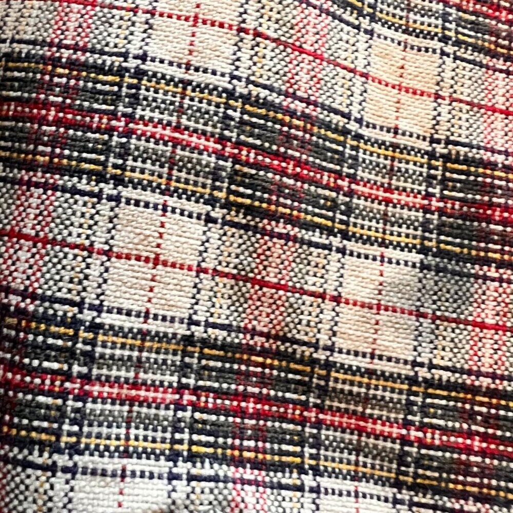 Ralph Lauren Classic Fit Plaid Button Down Shirt Large Pony Logo Tan Green Red - Picture 8 of 11